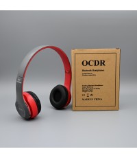 OCDR Headphone Wireless Headsets Exceptional Audio Performance Bluetooth 5.0 Headphones Red