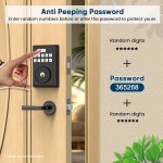 OCDR Keyless Entry Door Lock for Front with Code, Deadbolt Locks with Electronic Keypad, Anti-Peeping Password, Easy Installation, Matte Black